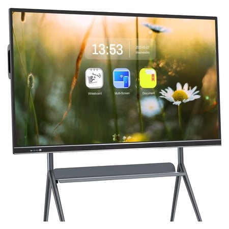 OmninexHub Smart Board for Classroom, 75''Touch Screen All-In-One Compute Multi-Touch Dual System Interactive Whiteboard for Conference and Education