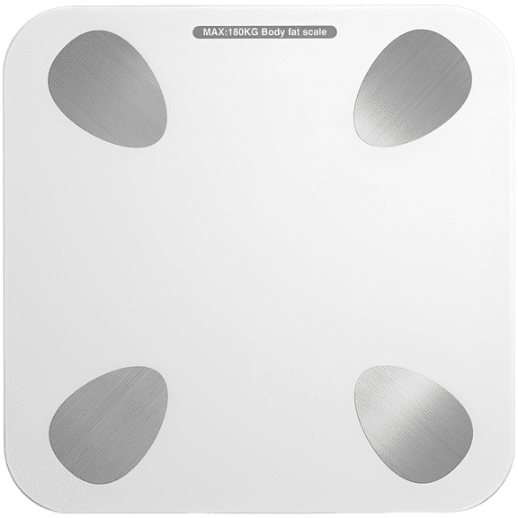 Smart Body Fat Scales, White Digital Wellness Tracker With BMI, 18 Composition Metrics, App Sync, 396.8 Lbs Up To, 10.2 X 10.2 In For Home Fitness Tracking