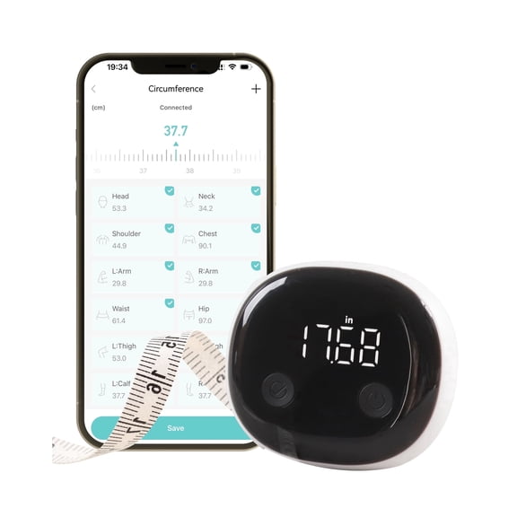 Gdncbm Smart Body Measuring Tape Measuring Tape for Body Measurements with App - LED Display and Locking Retractable Measure for Fitness - 60in/150cm