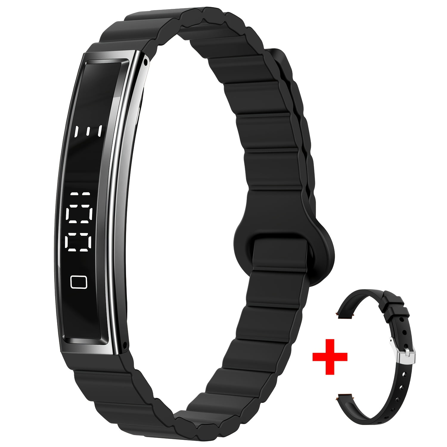 Bracelet Tracker Fitness Et Santé - Moniteur Fréquence Cardiaque, Sommeil, Compteur De Pas - Étanche, Léger Et Longue Autonomie !