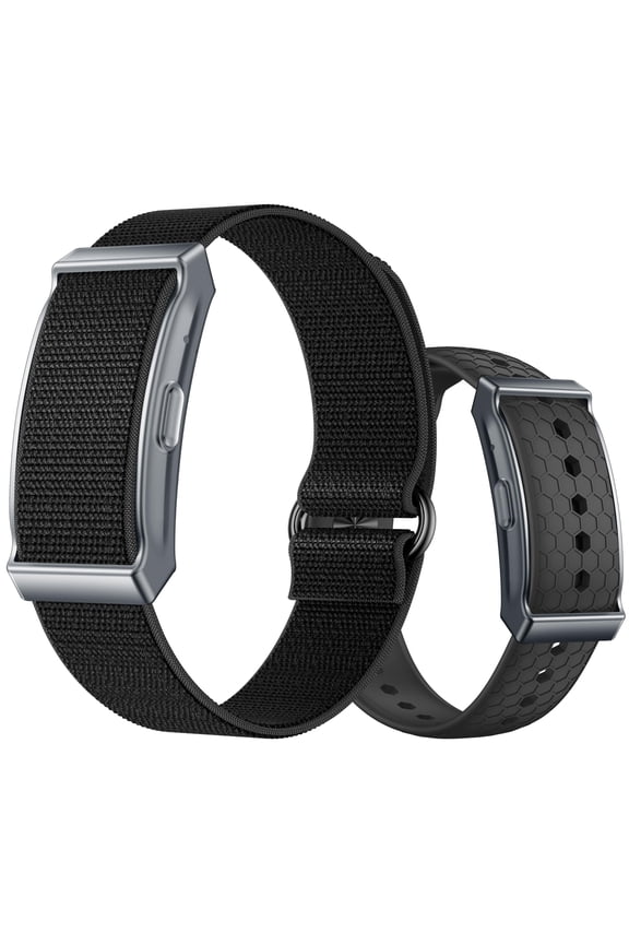 Smart Bracelet Health Wristband Fitness Tracker Heart Rate Monitor Sleep Tracker Step Counter Pedometer Multi Sport Modes Waterproof Wearable Activity Tracker, Free App, Silicone & Nylon Strap