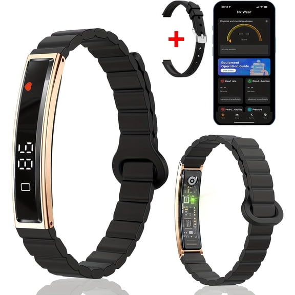 Smart Bracelet for Women Men, Fitness Tracker with Touch Screen, Sleep Monitor, Heart Rate, Calorie Counter, Menstrual Cycle, Photo Control, Compatible with Android iPhone