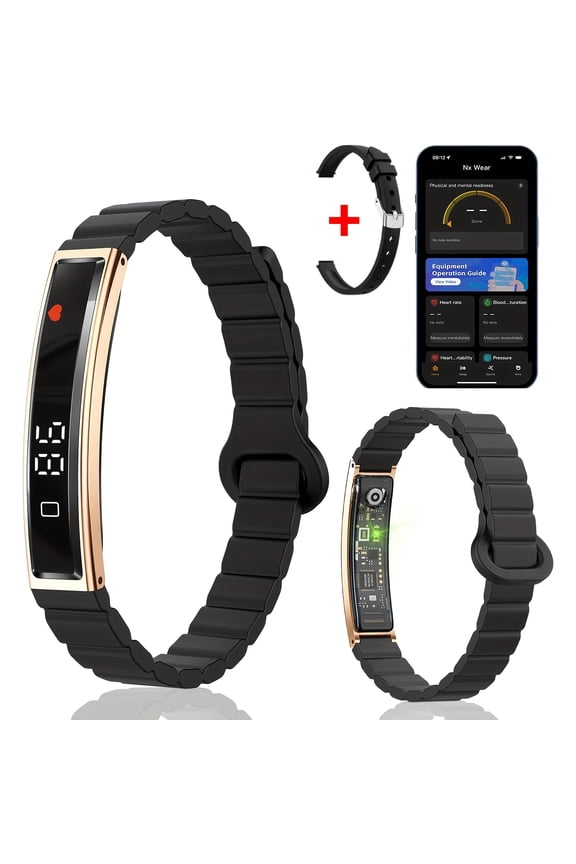 Smart Bracelet for Women Men, Fitness Tracker with Touch Screen, Sleep Monitor, Heart Rate, Calorie Counter, Menstrual Cycle, Photo Control, Compatible with Android iPhone