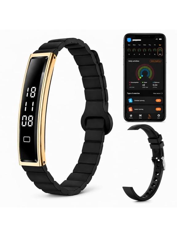Smart Bracelet for Women & Men, Step Counter, Sleep & Heart Rate Tracker