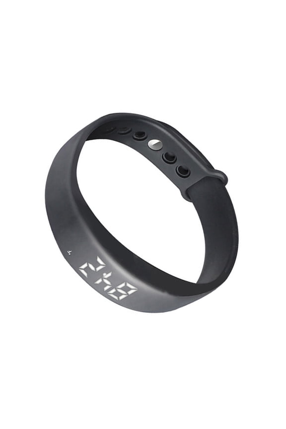 Smart Bracelet with Pedometer Wristband Monitor Intelligent Black Wristbands Temp Gauge Man