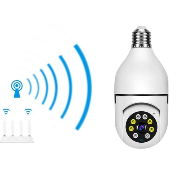 Smart Bulb Camera with 1080P HD, Wireless WiFi,Day Light, Night Vision, Motion Detection, Two-Way Audio, and Dual 2.4Ghz/5Ghz Connectivity