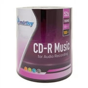 Smart Buy CDRAU52LGO 80 Min 700 MB 52X CD-R Recordable Disks Spindle, 100 Pack