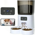 thumbnail image 1 of Smart Camera Automatic Cat Feeder for 2 Cats, 5L Food Dispenser with 2 Stainless Steel Bowl,Timed Programmable 1-6 Meals Control, Dual Power Supply,10s Meal Call, APP Control, 1 of 9