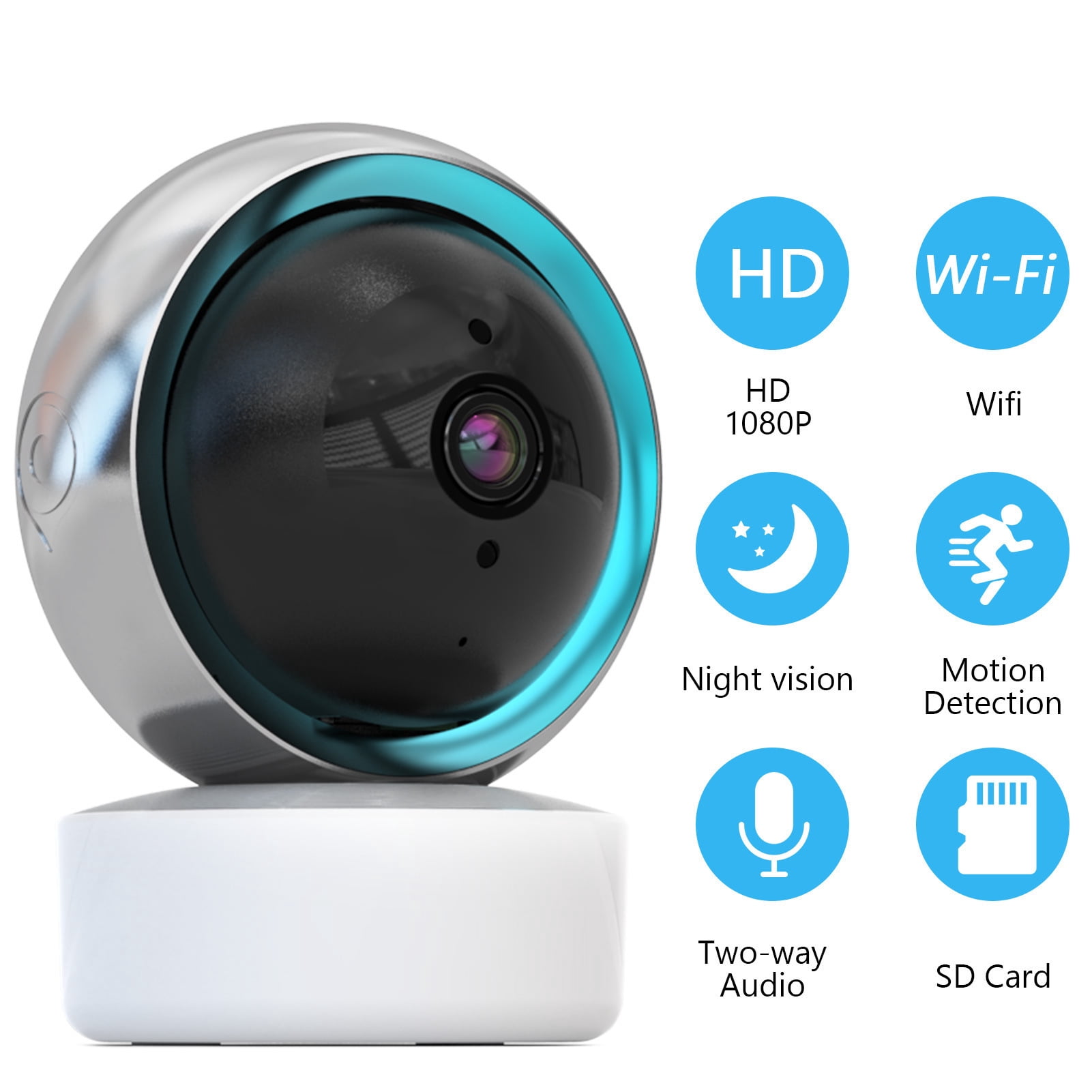 Smart Camera Home Wireless WiFi Surveillance Camera HD Night Vision ...