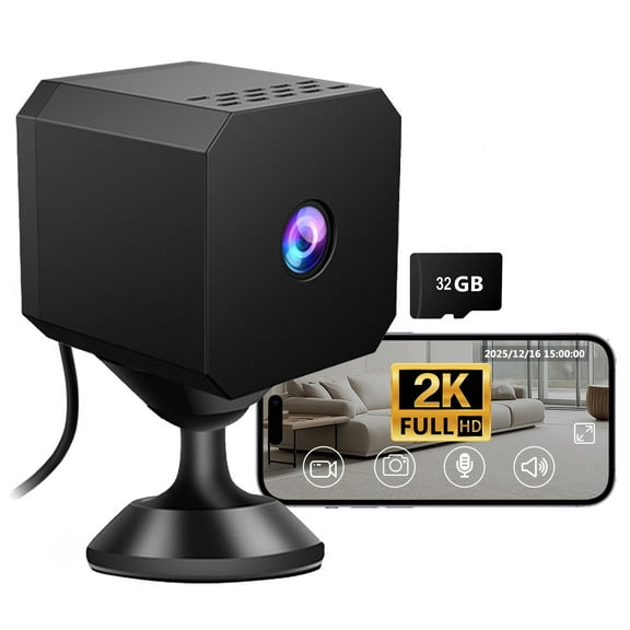 Mini Spy Camera Wireless, Small Hidden Camera with Night Vision, Spy Camera Hidden Camera for Home Security, Baby Monitor, Pet Camera, 32GB SD Card.