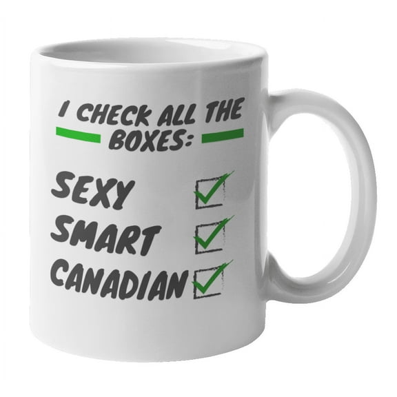 Smart Canadian, Canada Themed Coffee & Tea Gift Mug (11oz)