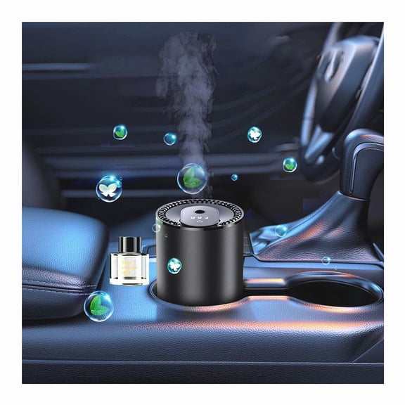 Smart Car Air Freshener 50ML Perfume Ultrasonic Mist Aromatherapy Diffuser Portable Humidifier for Car and Home Use Automatic Start and Stop 3 Modes 4 Freshness Principles(Blue Ocean) VT4