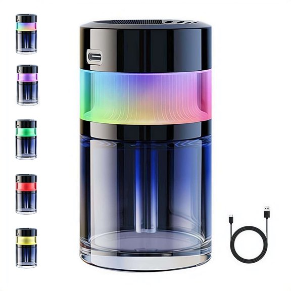 Smart Car Air Freshener,6 Colorful & 4 Adjustable Mist Modes Car Air Freshener Diffuser with Starry Sky Projection Auto On/Off Aroma Diffusers for Cars Room Home Office Bedroom
