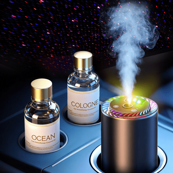 Smart Car Air Freshener with Star Light & 100ml Diffusers Oil Refills ...