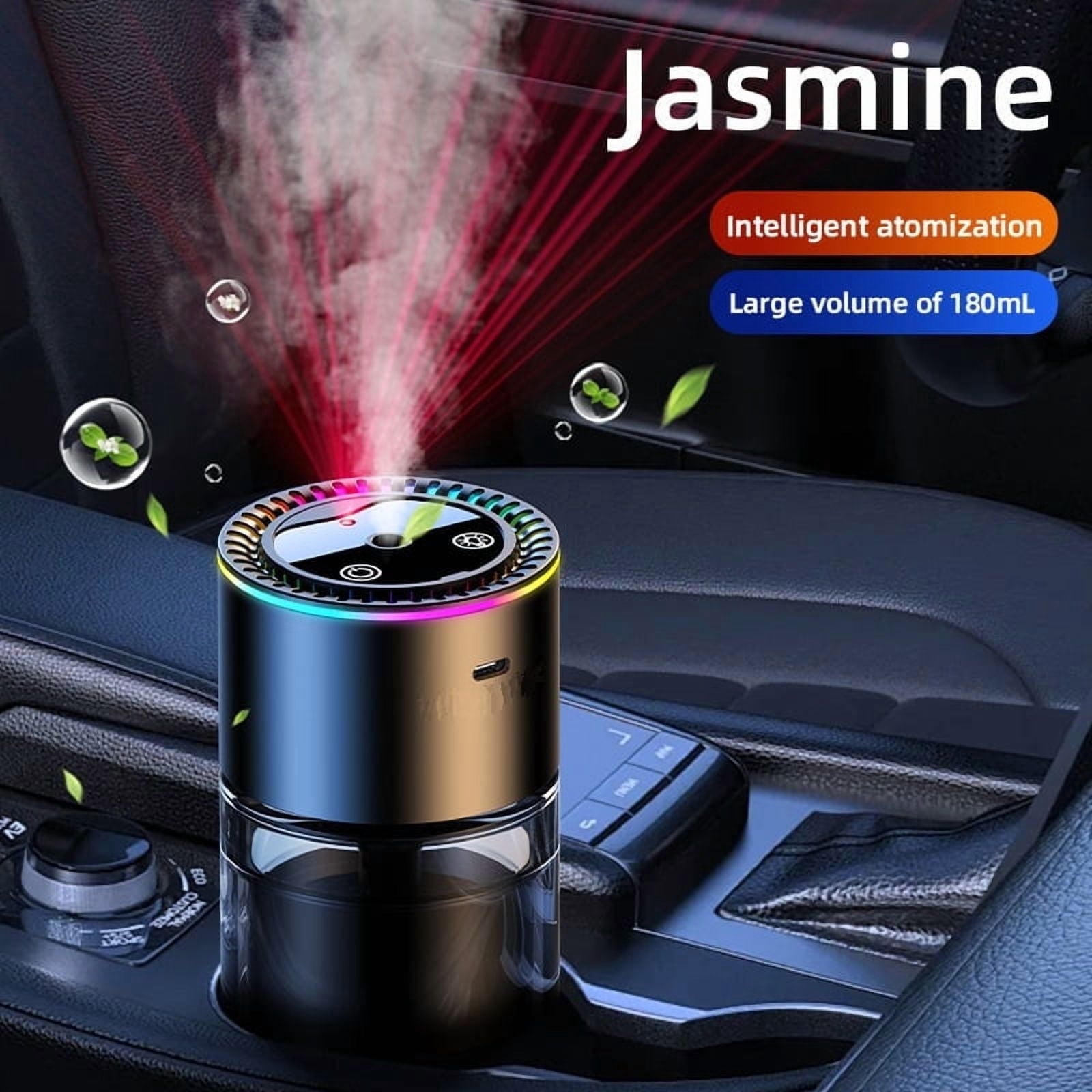 Smart Car Air Fresheners, New Smell Experience By Ultrasonic mist, Auto On/Off, Powerful Built-in Battery, Natural Fragrance, Adjustable Car freshener
