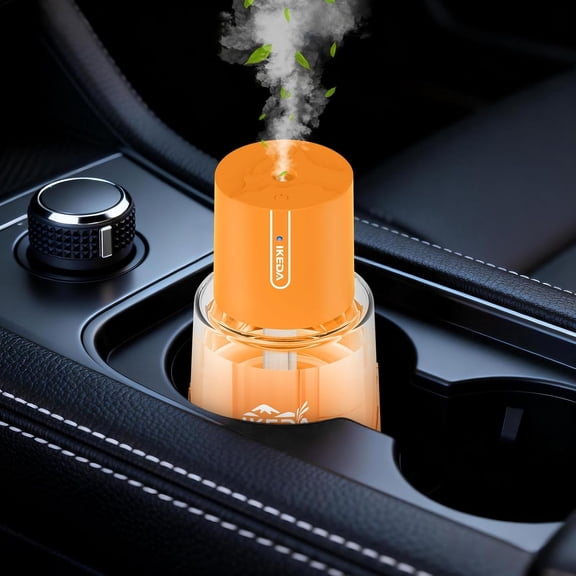 Smart Car Aroma Diffuser | 100% Essential Oil Diffuser with Lavender Scent | 3-speed Car Diffuser | Strong Scent Car Freshener | Unisex Car Air Freshener (Orange)