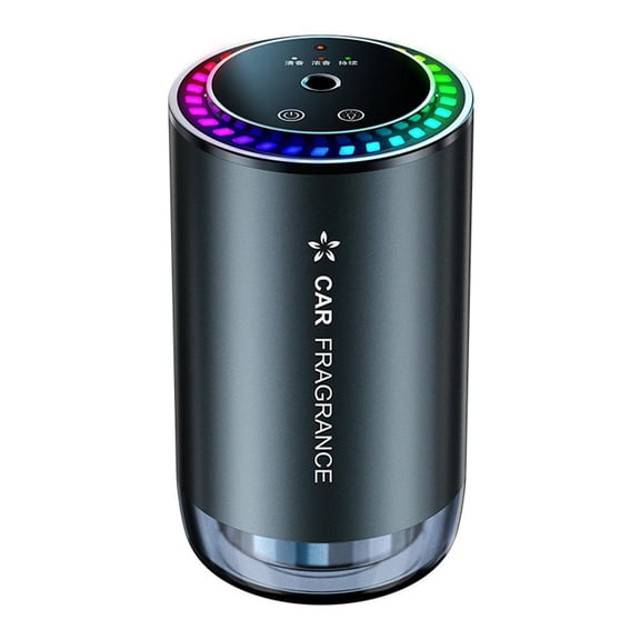 Smart Car Aromatherapy Machine with Starry Sky Projection 7 Color Ambient Light Adjustable Mist Auto On Off Metal Diffuser for Car Home Office Yoga