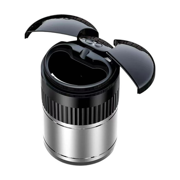 Smart Car Ashtray with Lid, Automatic Open/Close Car Ashtray USB Rechargeable Smokel Ashtray for Car, Portable Wirel Design with Dual Operation Modes,Swipe to Open Ash Tray F1Y9