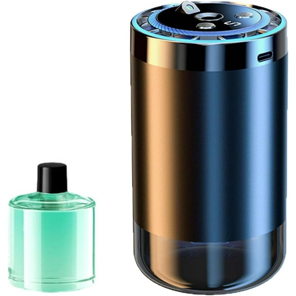 Smart Car Diffuser Set with Light & Spray Modes, Car Air Freshener Long Lasting Scent, Star Ambiance Roof, Auto On/Off, Muli Adjustable Modes USB Charge (Orange Blos-5-Speed Electric (Plastic))