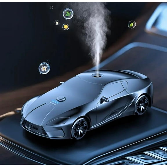 Smart Car Essential Oil Diffuser,Intelligent Portable Air Freshener,Ai Micro Sensing,Auto On/Off with Three Mist Levels,Waterless,Cordless Diffuser with Essential Oils for Car/Home/Office