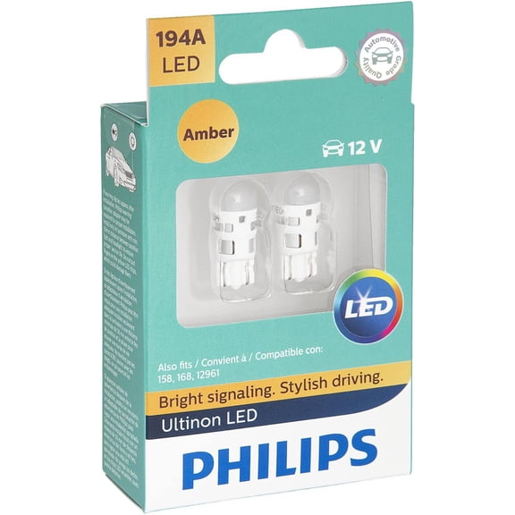 Smart Car Fortwo LED License Light Bulbs, Amber, Pair, 2005-2018