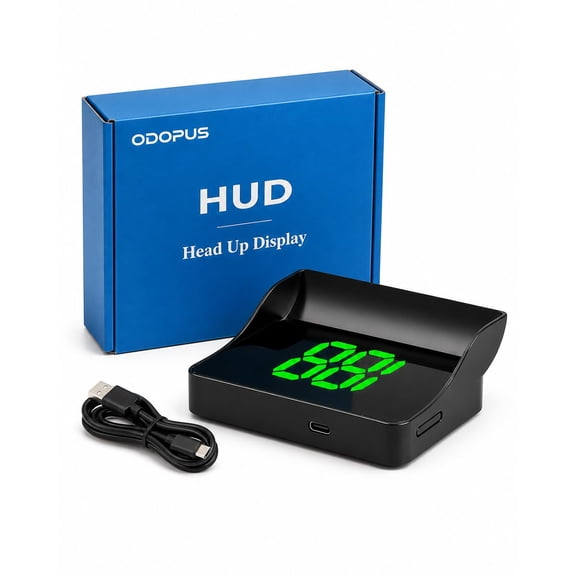 Smart in Car HUD Co Pilot, GPS Windshield Speedometer | 10Hz GPS and BDS Tracking, Auto Brightness, Large MPH Display, USB Plug and Play for Cars, Trucks, SUVs and Motorcycles