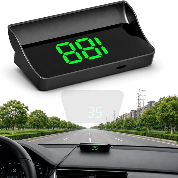 Smart in Car Hud Co Pilot Navigation, USB Car HUD Speedometer, GPS Speedometer, Speed Display Unit, 10Hz Refresh, MPH Display, Plug & Play Speed Display for Cars, Trucks