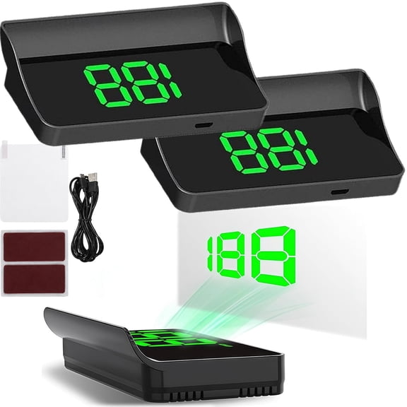 Smart in Car Hud Co Pilot, Navigation Windshield Display GPS Speedometer Bds, Heads up Real Time Speed 10hz Refresh USB Powered Auto Brightness Large Mph
