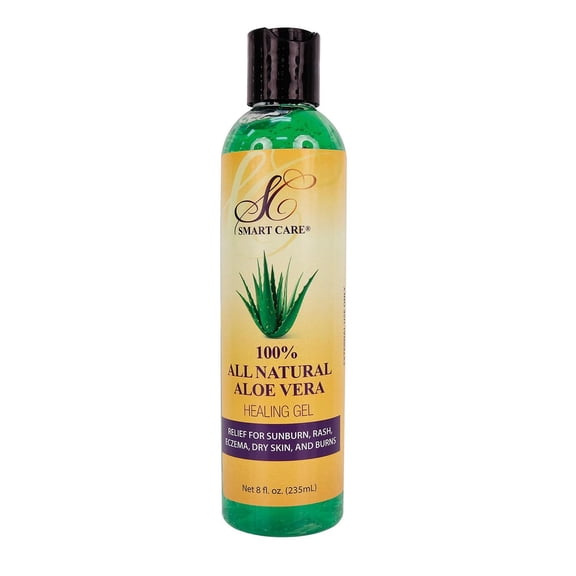 Smart Care 100% All Natural Aloe Vera Healing Gel 8 Oz