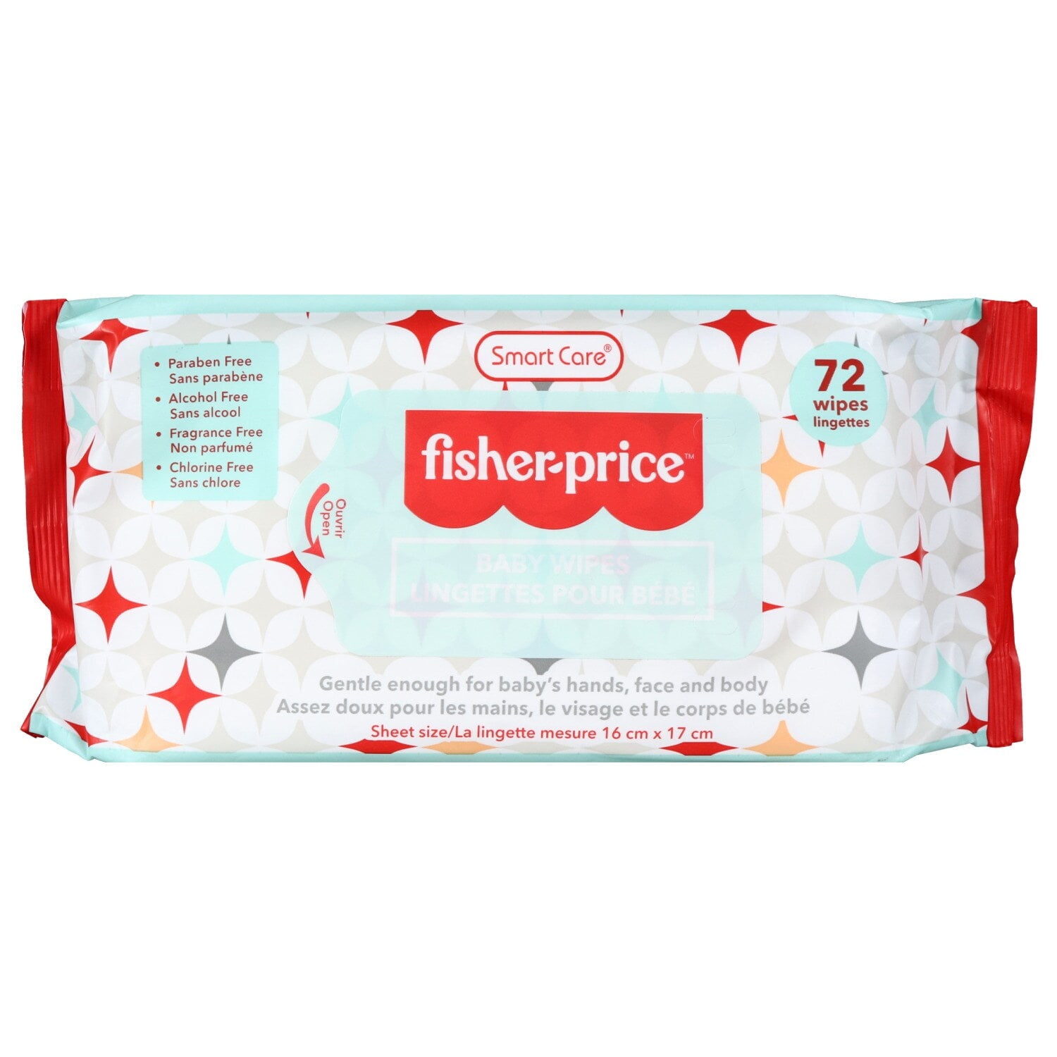 Smart Care FisherPrice Baby Wipes, 72ct