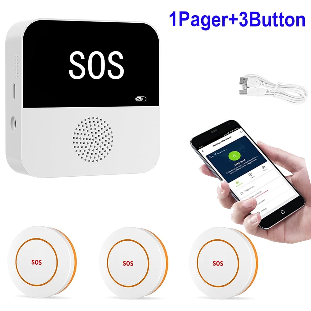 Smart Caregiver Pager Wireless Life Alert Systems for Seniors, Fall