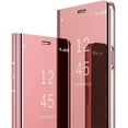 thumbnail image 1 of Smart Case for Galaxy S22 Ultra Sleep/Wake Window's View Design Flip 360 Full Body Built-in Screen Protection Protector Slim Hard Mirror Kickstand Cover for Galaxy S22 Ultra Rose Gold, 1 of 10