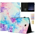 thumbnail image 1 of Smart Case for Samsung Galaxy Tab A 10.1" 2016 Marble Pattern, Premium PU Leather Kickstand Magnetic Wallet Folio Flip Auto Sleep / Wake Case with Card Slots & Elastic Band & Pencil Holder, A, 1 of 5