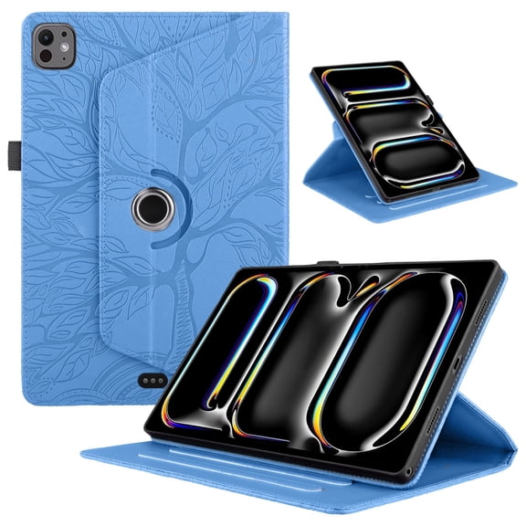 Smart Case for Apple iPad Pro 11-inch M4/M5 (2024/2025) Shockproof Folio Cover with Rotable Stand