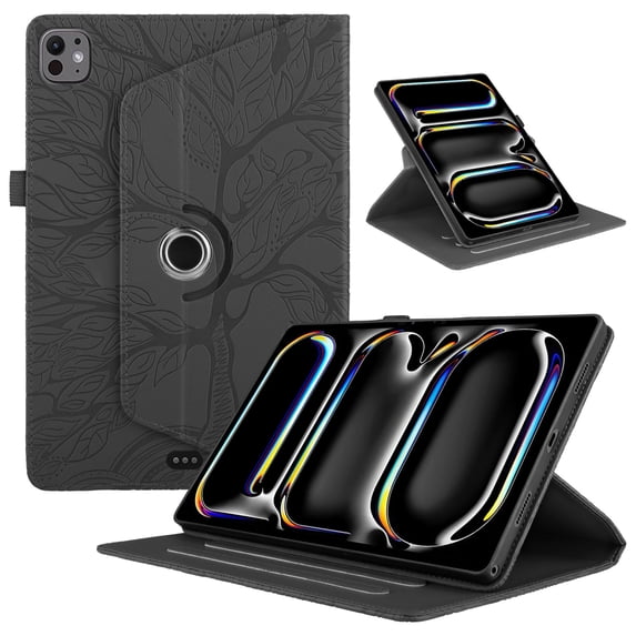 Smart Case for Apple iPad Pro 11-inch M4/M5 (2024/2025) Shockproof Folio Cover with Rotable Stand