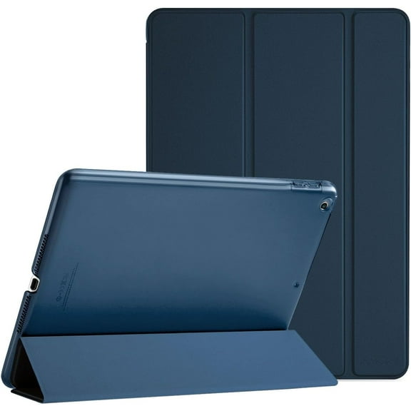 Smart Case for iPad 9.7 Inch iPad 6th/5th Generation 2018 2017(Model: A1893 A1954 A1822 A1823), Ultra Slim Lightweight Stand Cover with Translucent Frosted Back -Navy