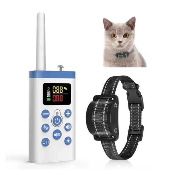 Smart Cat Training Collar with Remote, No Shock Automatic Behavior Correction Device