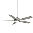 thumbnail image 1 of Smart Ceiling Fan With Light Kit In Traditional Style 15.51 Inches Tall By 60 Inches Wide-Burnished Nickel Finish-Savannah Gray Blade Color Minka, 1 of 4
