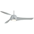 thumbnail image 1 of Smart Ceiling Fan With Light Kit In Transitional Style 15.5 Inches Tall By 58 Inches Wide-Silver Finish-Silver Blade Color Minka Aire Fans F803dl-Sl, 1 of 2