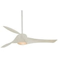 thumbnail image 1 of Smart Ceiling Fan With Light Kit In Transitional Style 15.5 Inches Tall By 58 Inches Wide-White Finish-White Blade Color Minka Aire Fans F803dl-Wh, 1 of 2