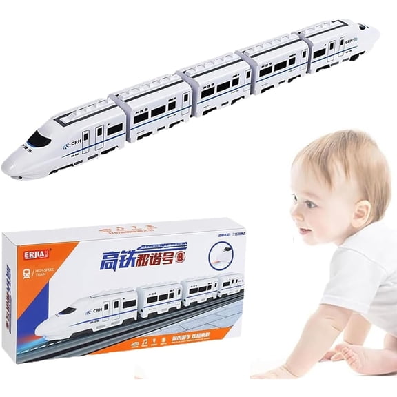 Smart Chain Train Kids Toy,Electric Universal Simulation High Speed Railway Harmony Train Toy,Subway Locomotive Toys Car,for Boys,Girls(5)