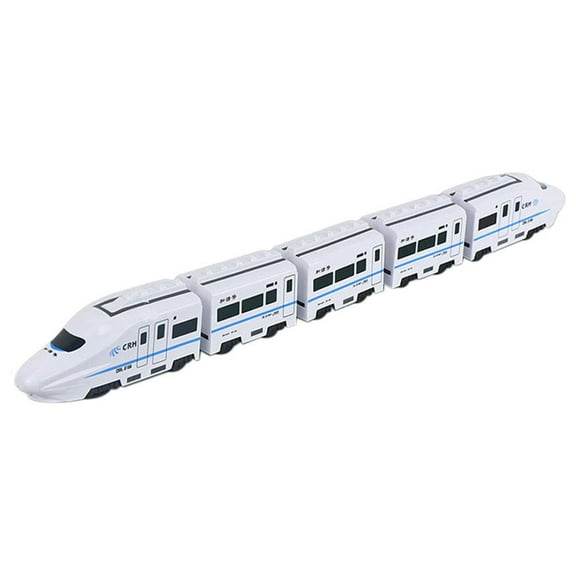 Smart Chain Train Toy - Electric High-Speed Model Kit with Flashing Lights, Battery Powered, Assembled E-lectric Train Set for Kids