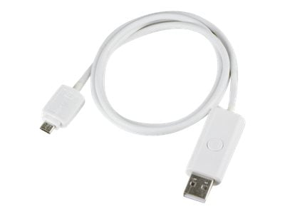Smart Charger Sync USB Cable with Blue LED Light for Samsung (Android), Micro USB Connector