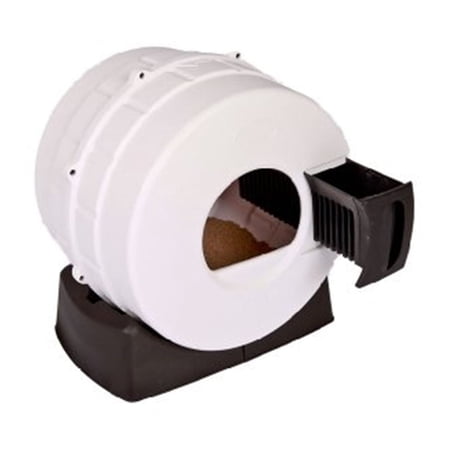 Smart Choice Pet Products 3064 Litter Spinner Quick Clean Cat Litter Box, Witty White