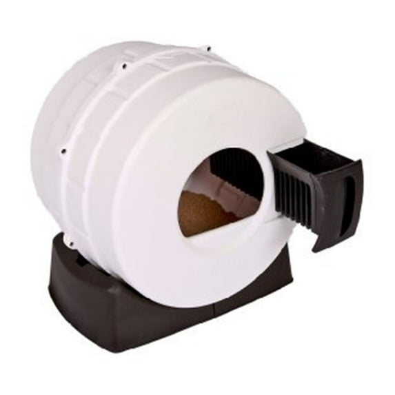 Smart Choice Pet Products 3064 Litter Spinner Quick Clean Cat Litter Box, Witty White