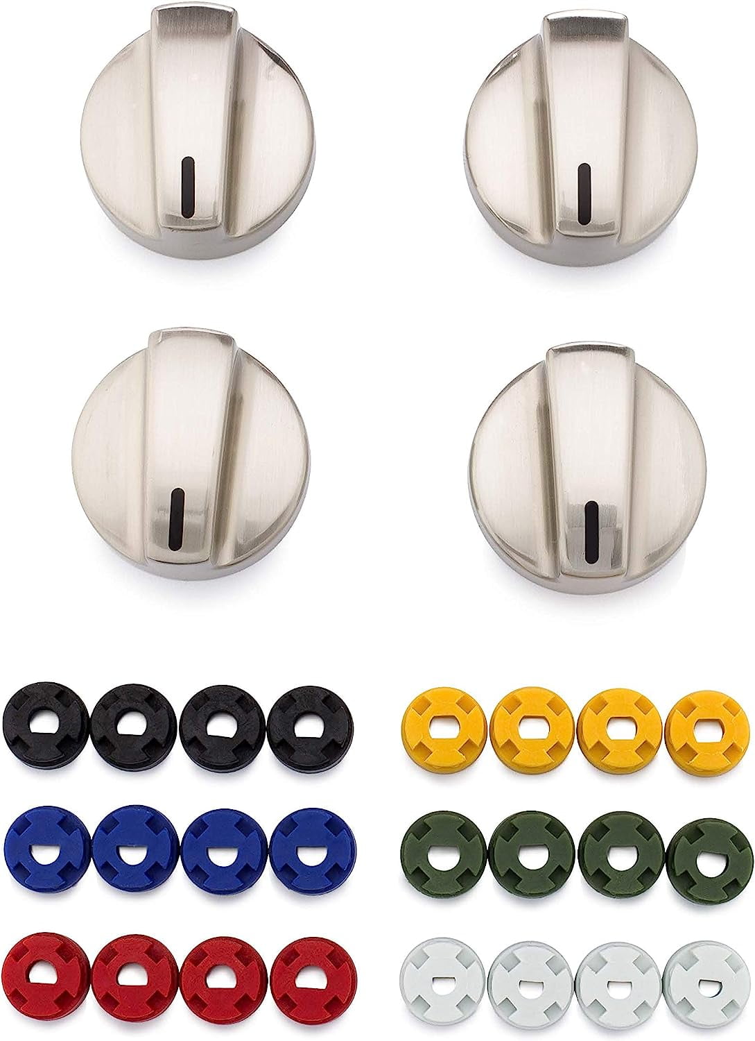 Universal Stainless Steel Range Knob Kit for Gas and Electric Stoves
