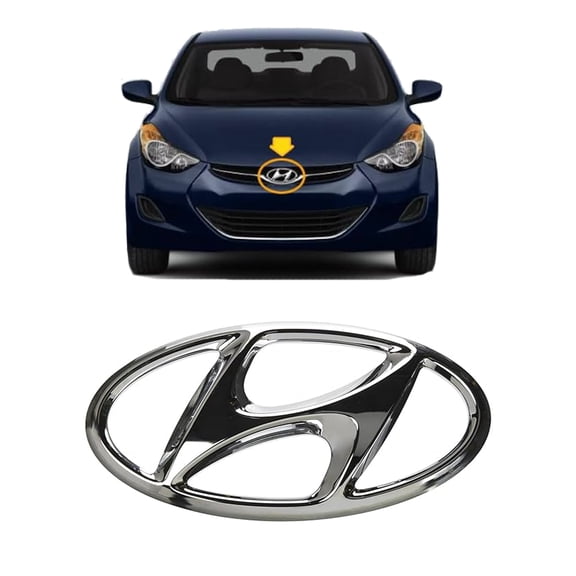 Smart Choice Store Genuine OEM 863533X000 Front Grille H Logo Emblem Hyundai Elantra 2011-2013