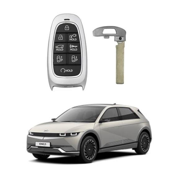 Smart Choice Store Genuine OEM FOB Smart Key for Hyundai IONIQ5, 8 Button with Uncut Blanking Key