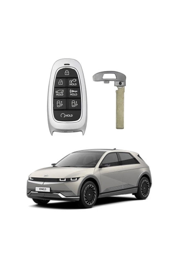 Genuine OEM FOB Smart Key for Hyundai IONIQ5, 8 Button with Uncut Blanking Key