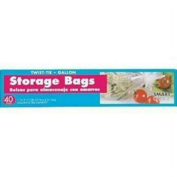 Smart Choice Twist Tie Gallon Bags, 40 ct (Pack of 24)